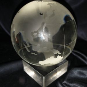 Crystal World Globe. X Large, Show stopper. 15 inch around